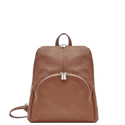 Shop Sostter Camel Small Pebbled Leather Backpack | Byldl In Brown