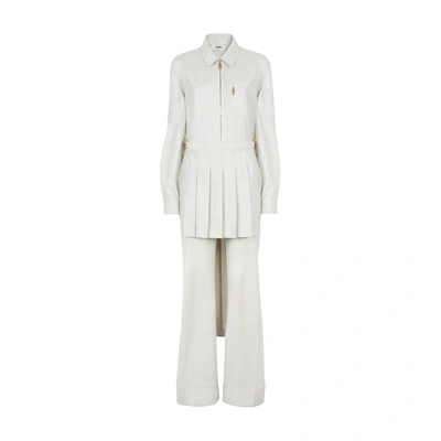 Shop Fendi Jumpsuit In Blanc