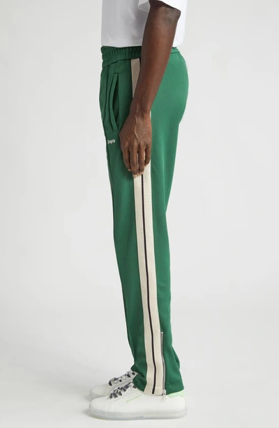 Shop Palm Angels Classic Side Stripe Track Pants In Forest Green Wh