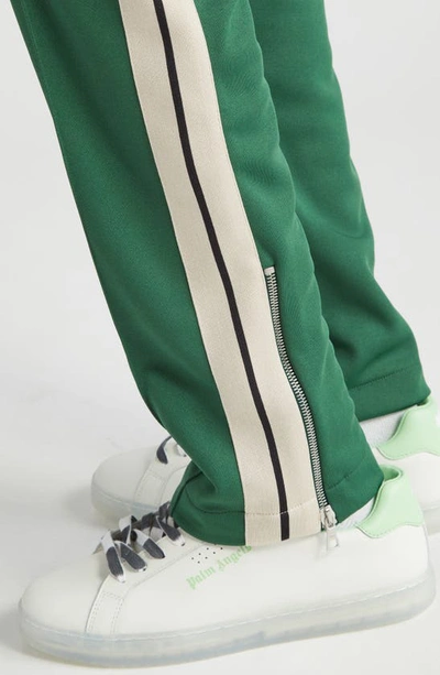 Shop Palm Angels Classic Side Stripe Track Pants In Forest Green Wh