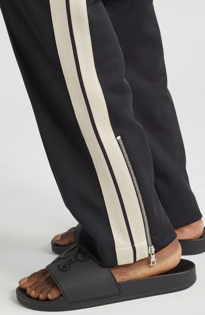 Shop Palm Angels Classic Side Stripe Track Pants In Black White