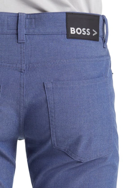 Shop Hugo Boss Boss Delaware Straight Leg Five Pocket Pants In Open Blue