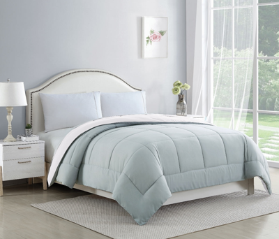 Shop Bibb Home 2-tone Reversible Down Alternative Comforter - 4 Colors In Silver