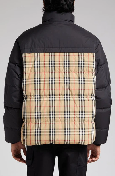 Shop Burberry Oakmere Reversible Puffer Jacket In Archive Beige Ip Chk