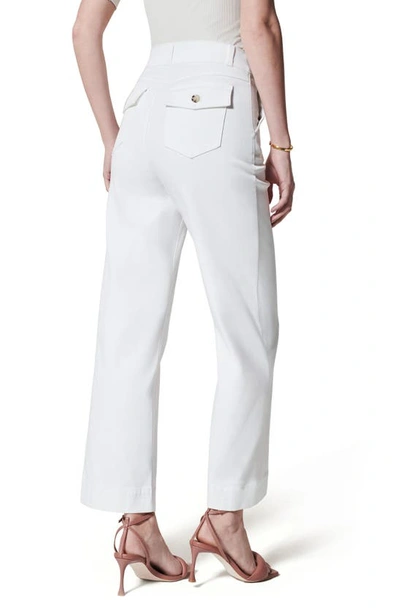 Shop Spanxr Stretch Twill Wide Leg Crop Pants In Bright White