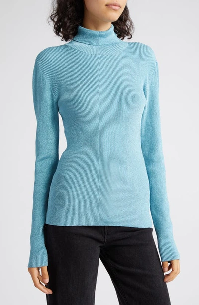 Shop Gestuz Silvig Turtleneck Sweater In Chromium