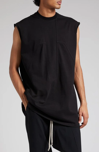 Shop Rick Owens Tarp T Longline Sleeveless T-shirt In Black