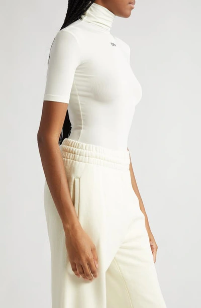 Shop Off-white Off Stamp Second Skin Funnel Neck Top In White