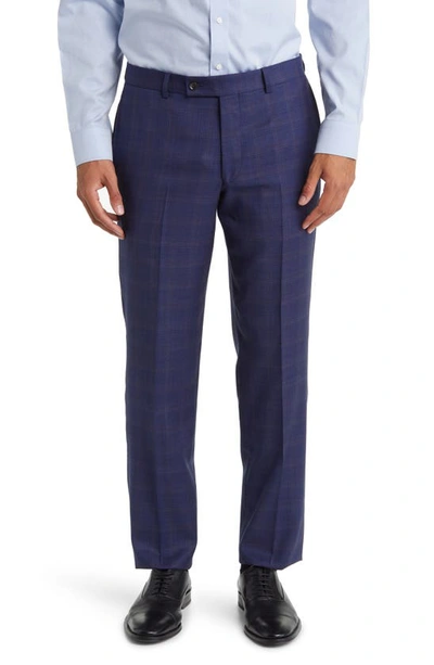 Shop Jack Victor Esprit Soft Constructed Deco Plaid Wool Suit In Navy