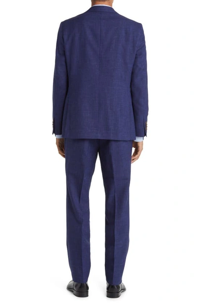 Shop Jack Victor Espirit Wool Blend Suit In Medium Blue