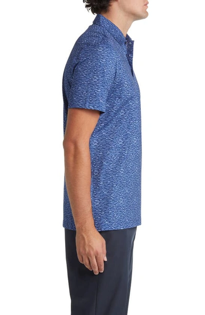 Shop Bugatchi Victor Ooohcotton® Vintage Car Print Polo In Night Blue