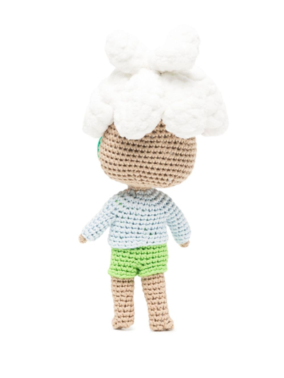 Mira Mikati X Javier Calleja Crochet-knit Doll In Green