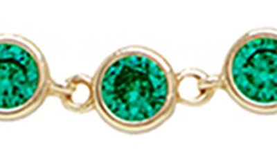 Ettika Cubic Zirconia Bezel Necklace In Green