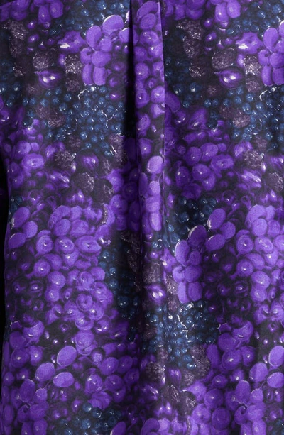Shop Givenchy Grape Print Silk Button-up Shirt In Purple