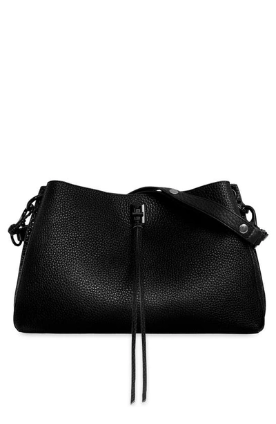 Shop Rebecca Minkoff Darren East/west Leather Shoulder Bag In Black