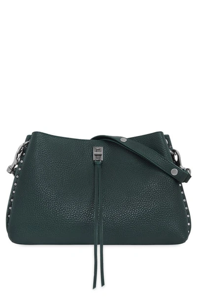Shop Rebecca Minkoff Darren East/west Leather Shoulder Bag In Deep Jade