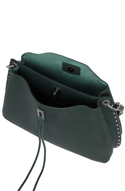 Shop Rebecca Minkoff Darren East/west Leather Shoulder Bag In Deep Jade