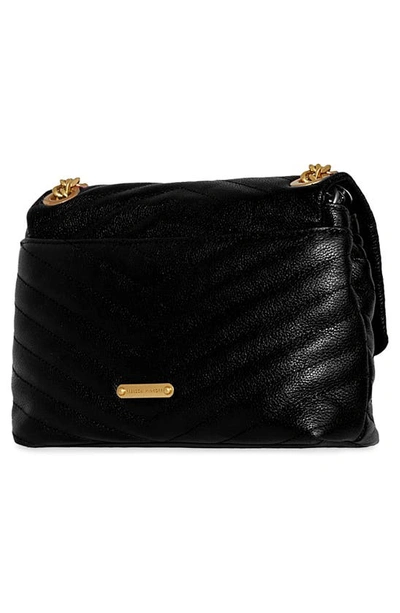 Shop Rebecca Minkoff Edie Quilted Leather Convertible Crossbody Bag In Black