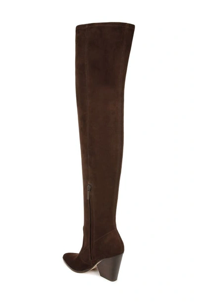 Shop Veronica Beard Lalita Pointed Toe Over The Knee Boot In Cacao