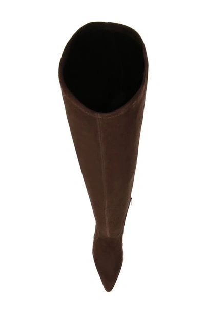 Veronica Beard Lalita Pointed Toe Over The Knee Boot In Cacao