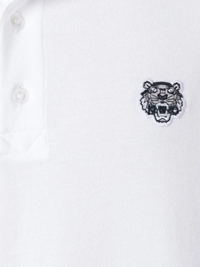 Shop Gucci Tiger Polo Shirt In White