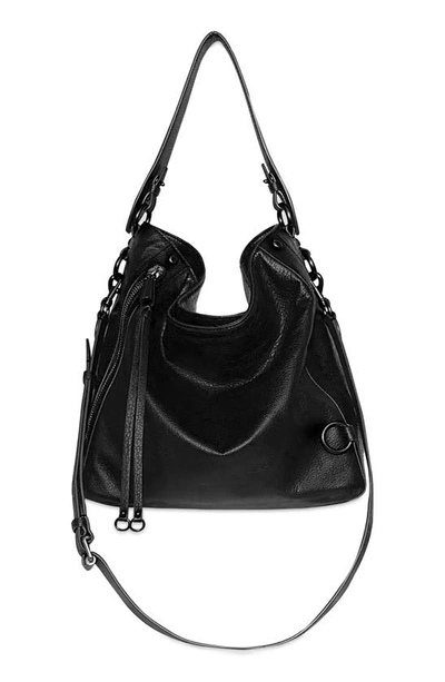 Shop Rebecca Minkoff Mab Leather Hobo Bag In Black