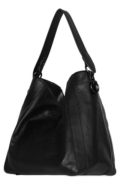 Shop Rebecca Minkoff Mab Leather Hobo Bag In Black