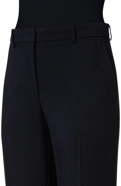 Akris Punto Mikko Straight-leg Wool Pants In 009 Black