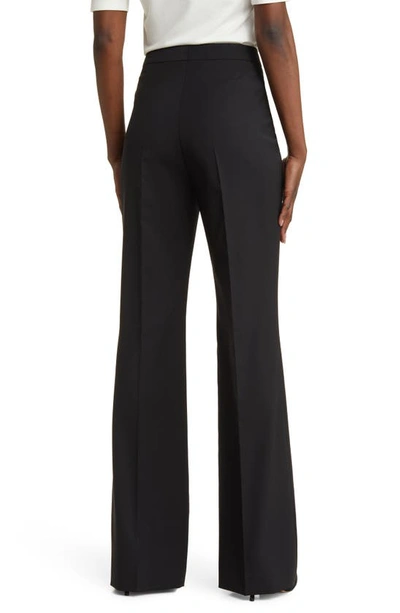 Shop Hugo Boss Boss Tuleah Wool Flare Pants In Black