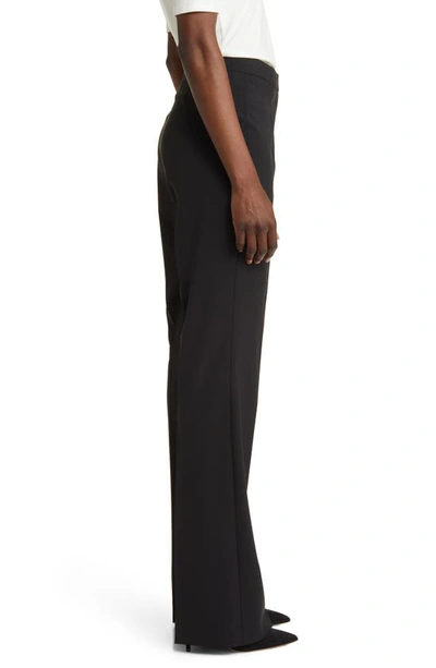 Shop Hugo Boss Boss Tuleah Wool Flare Pants In Black