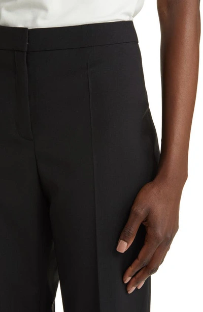 Hugo Boss Boss Tuleah Wool Flare Pants In Black