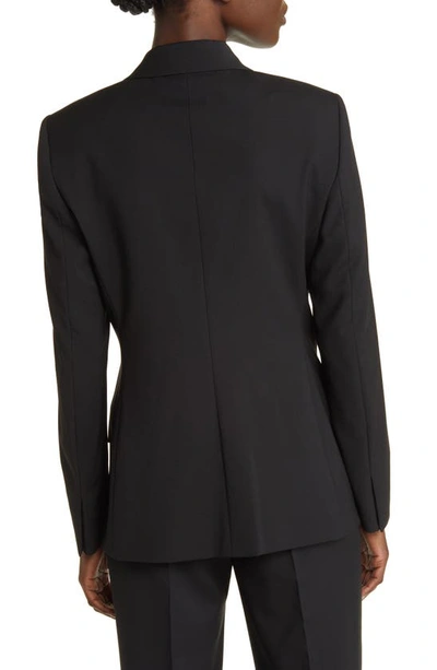 Shop Hugo Boss Boss Jabinalah One-button Virgin Wool Blazer In Black