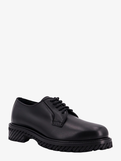 Shop Off-white Off White Man Military Derby Man Black Lace Up
