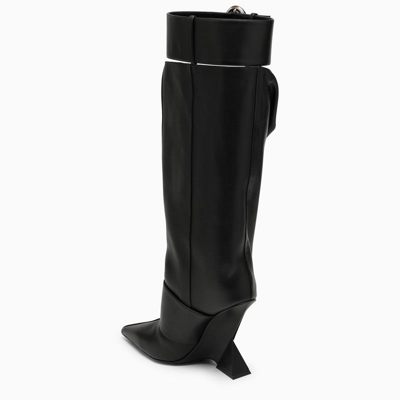 Shop Attico The  High Black Leather Boot Women