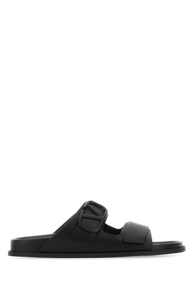 Shop Valentino Garavani Slippers In Black