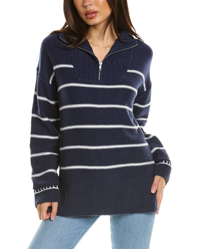 Shop Michael Stars Emelie Pullover In Blue
