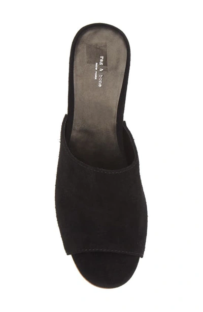 Shop Rag & Bone Mara Platform Slide Sandal In Black Suede