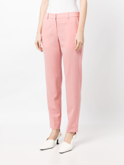 Shop Ps By Paul Smith Tailored-cut Wool Trousers In Rosa
