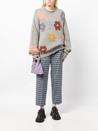 Ps By Paul Smith Check-pattern Cropped Trousers In Blau