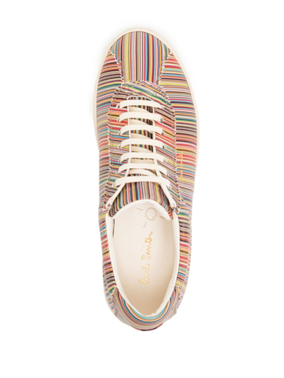 Shop Paul Smith Striped Low-top Sneakers In Mehrfarbig