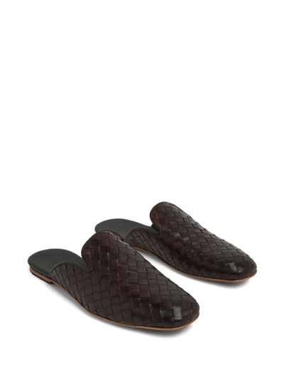 Shop Barrett Interwoven Leather Loafers In Brown