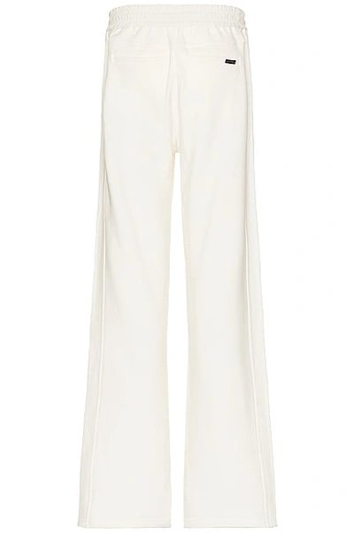 Saint Laurent Drawstring Cotton Track Pants In Biancospino