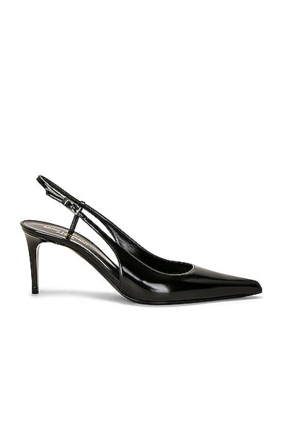 Shop Saint Laurent Vendome Slingback Pump In Nero