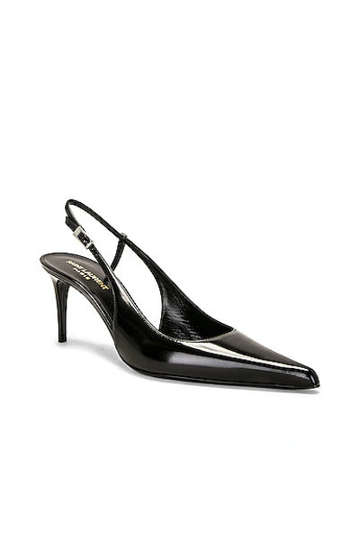 Shop Saint Laurent Vendome Slingback Pump In Nero