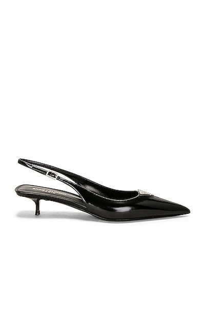 Shop Saint Laurent Cherish Slingback Pump In Nero