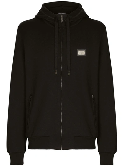 Shop Dolce & Gabbana Sweatshirt With Zip In Black