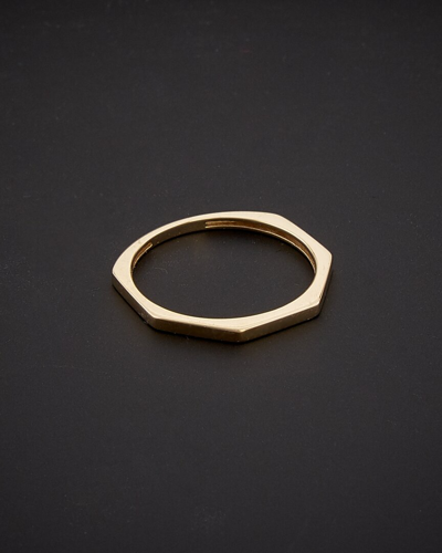 Shop Italian Gold 14k  Geometric Shape Ring