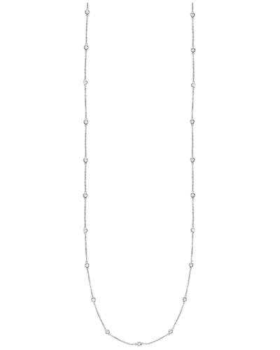 Shop Suzy Levian 14k 0.60 Ct. Tw. Diamond 36in Station Necklace