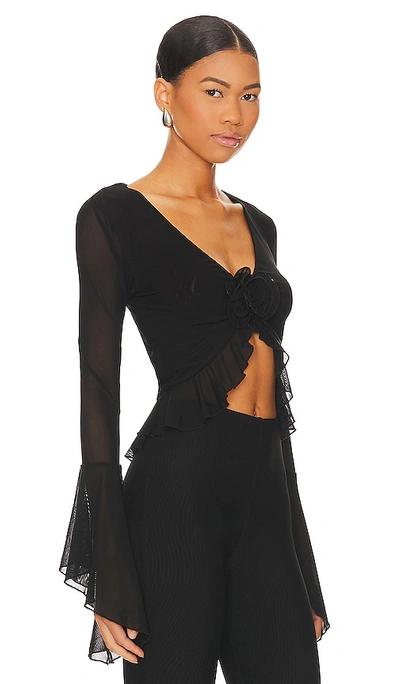 Shop Majorelle Val Top In Black