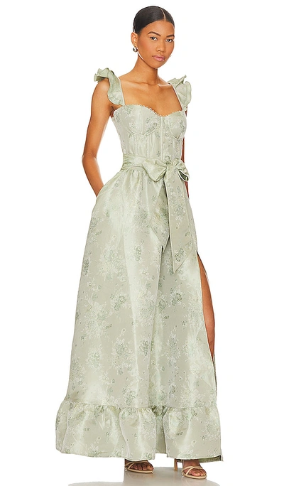 V. Chapman Veronica Gown In Sage